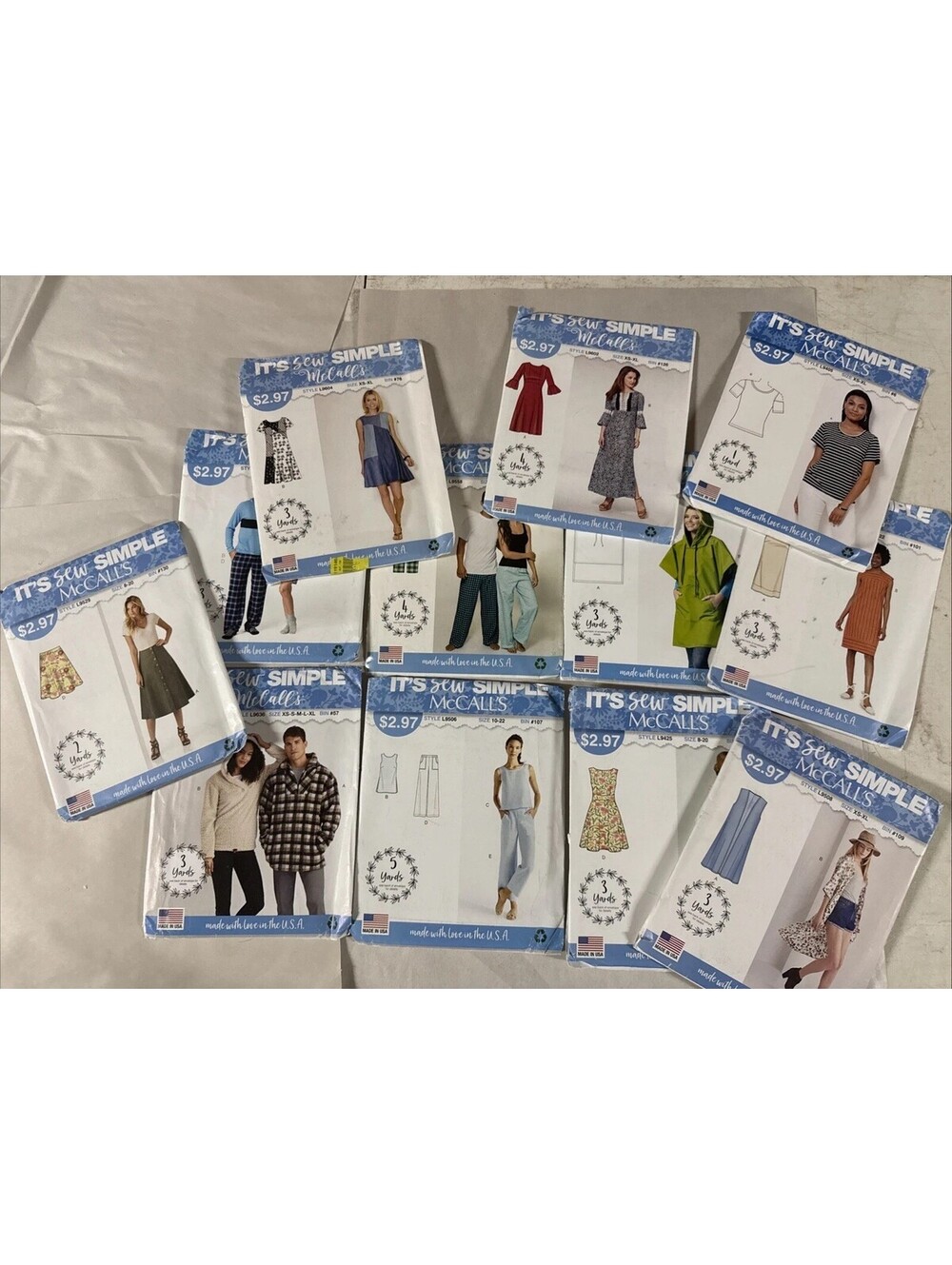 Uncut Easy Sewing Patterns Lot Of 12- Craftcore DIY